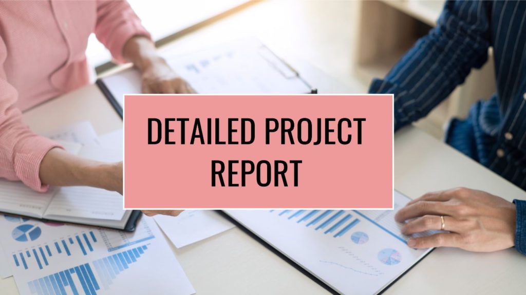 business plan or detailed project report (dpr) discusses on